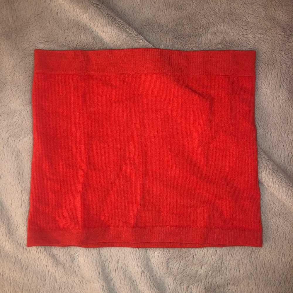 Red tube top
